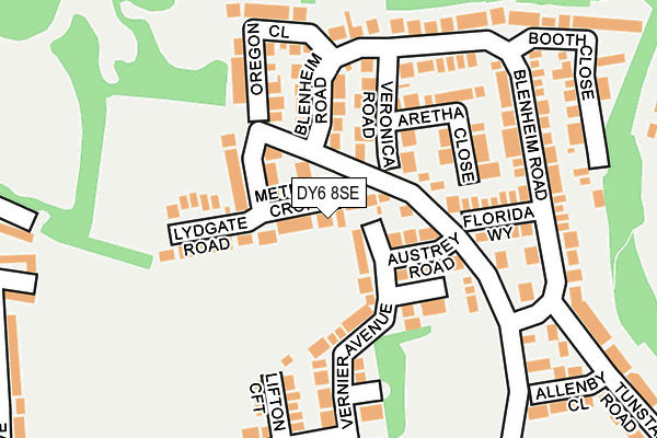 DY6 8SE map - OS OpenMap – Local (Ordnance Survey)