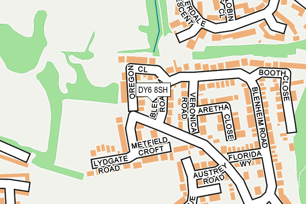 DY6 8SH map - OS OpenMap – Local (Ordnance Survey)