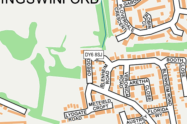 DY6 8SJ map - OS OpenMap – Local (Ordnance Survey)