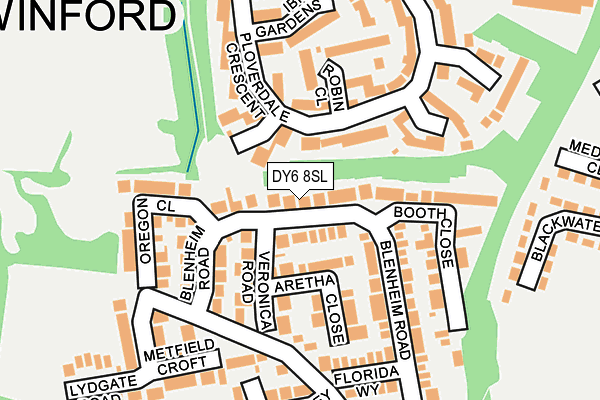 DY6 8SL map - OS OpenMap – Local (Ordnance Survey)