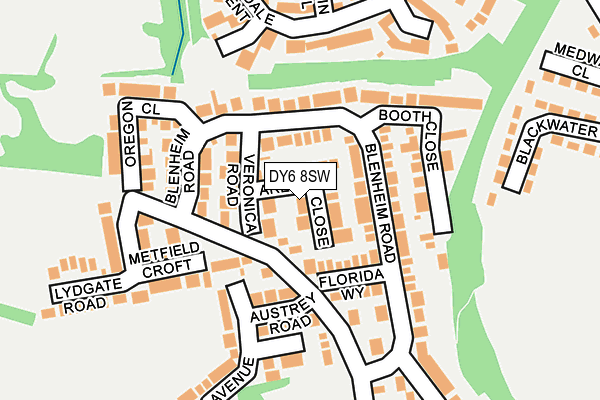 DY6 8SW map - OS OpenMap – Local (Ordnance Survey)