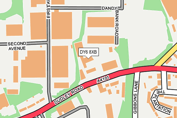 DY6 8XB map - OS OpenMap – Local (Ordnance Survey)