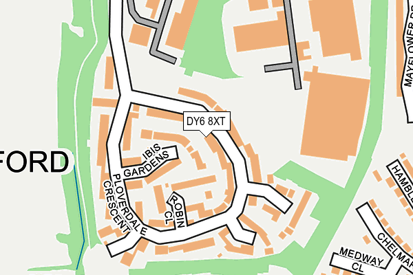 DY6 8XT map - OS OpenMap – Local (Ordnance Survey)