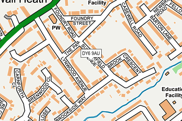 DY6 9AU map - OS OpenMap – Local (Ordnance Survey)