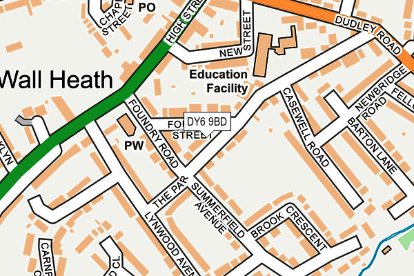 DY6 9BD map - OS OpenMap – Local (Ordnance Survey)