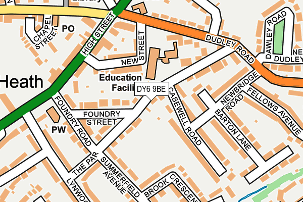 DY6 9BE map - OS OpenMap – Local (Ordnance Survey)
