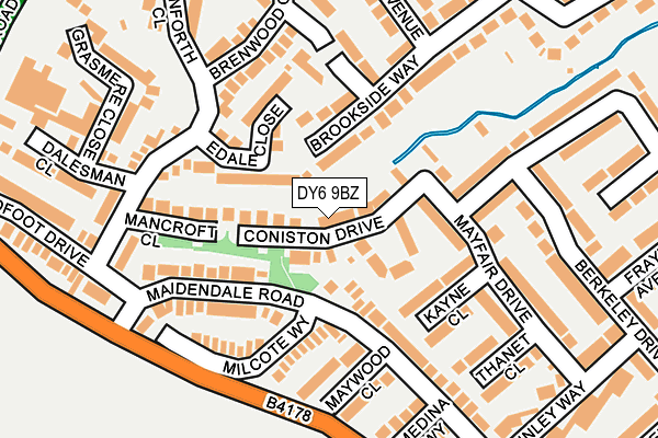 DY6 9BZ map - OS OpenMap – Local (Ordnance Survey)