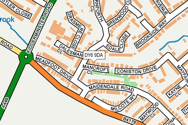 DY6 9DA map - OS OpenMap – Local (Ordnance Survey)