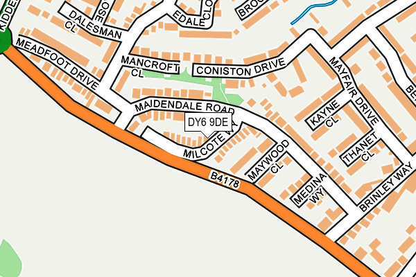 DY6 9DE map - OS OpenMap – Local (Ordnance Survey)