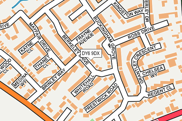 DY6 9DX map - OS OpenMap – Local (Ordnance Survey)