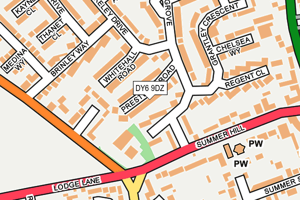 DY6 9DZ map - OS OpenMap – Local (Ordnance Survey)