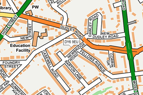 DY6 9EU map - OS OpenMap – Local (Ordnance Survey)