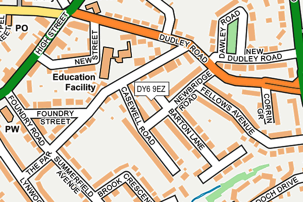 DY6 9EZ map - OS OpenMap – Local (Ordnance Survey)