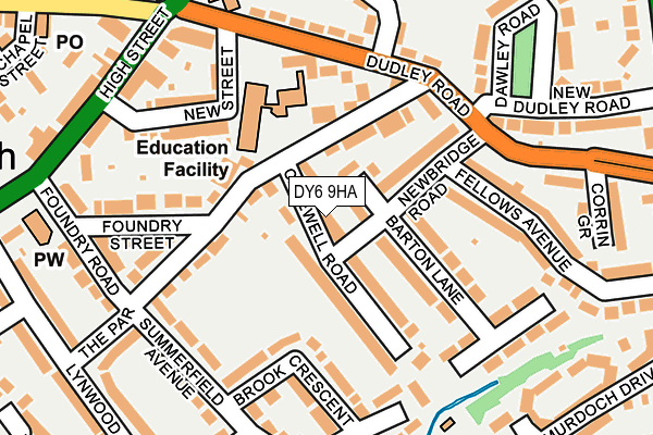DY6 9HA map - OS OpenMap – Local (Ordnance Survey)