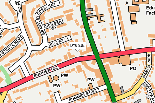 DY6 9JE map - OS OpenMap – Local (Ordnance Survey)