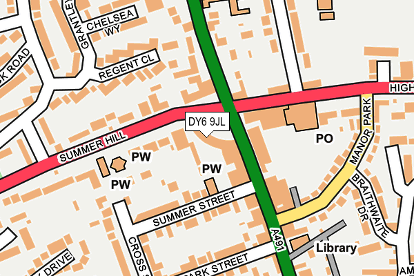 DY6 9JL map - OS OpenMap – Local (Ordnance Survey)