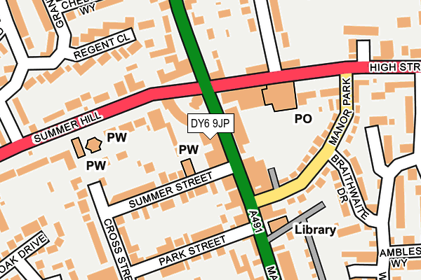DY6 9JP map - OS OpenMap – Local (Ordnance Survey)
