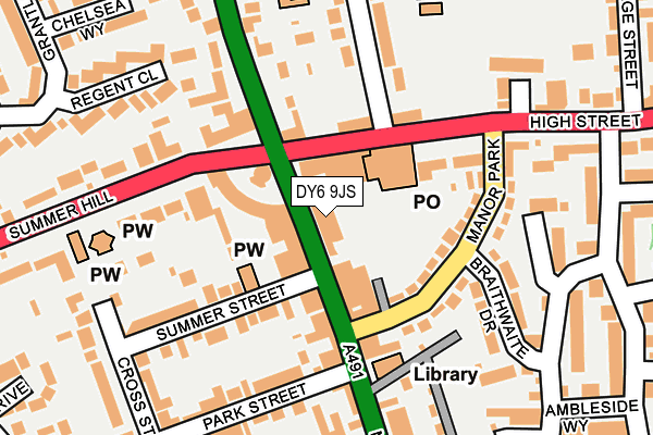 DY6 9JS map - OS OpenMap – Local (Ordnance Survey)