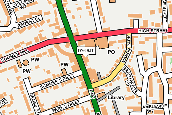 DY6 9JT map - OS OpenMap – Local (Ordnance Survey)