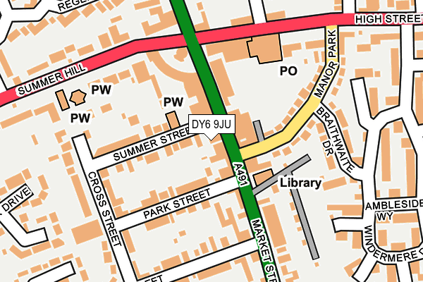 DY6 9JU map - OS OpenMap – Local (Ordnance Survey)