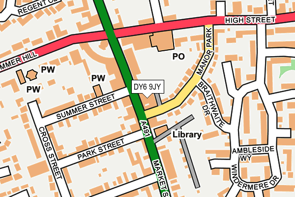 DY6 9JY map - OS OpenMap – Local (Ordnance Survey)