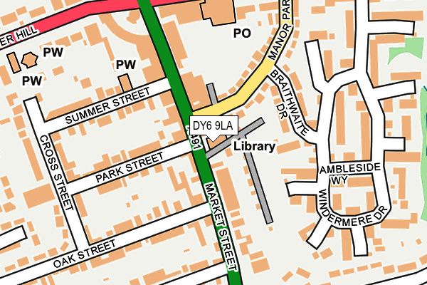 DY6 9LA map - OS OpenMap – Local (Ordnance Survey)