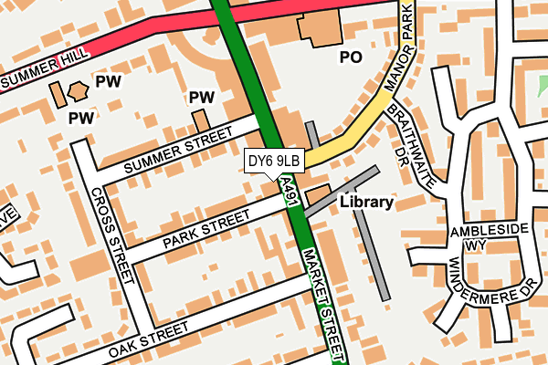 DY6 9LB map - OS OpenMap – Local (Ordnance Survey)