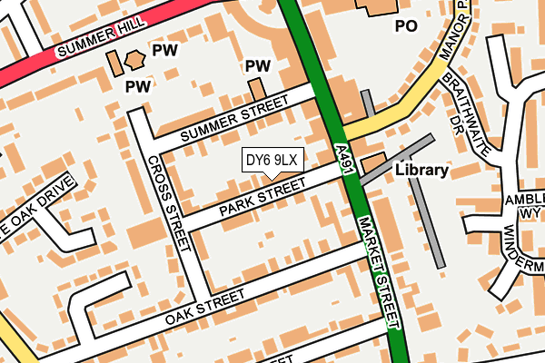 DY6 9LX map - OS OpenMap – Local (Ordnance Survey)