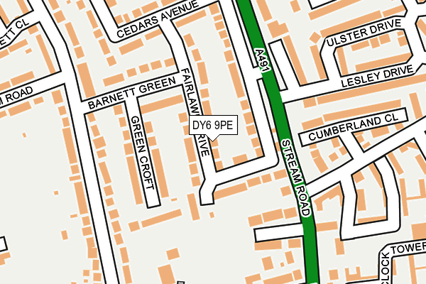 DY6 9PE map - OS OpenMap – Local (Ordnance Survey)