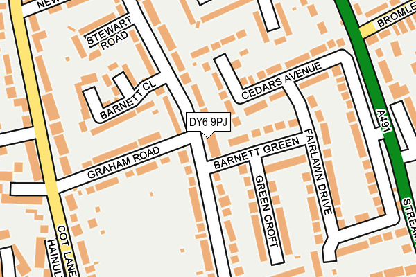 DY6 9PJ map - OS OpenMap – Local (Ordnance Survey)