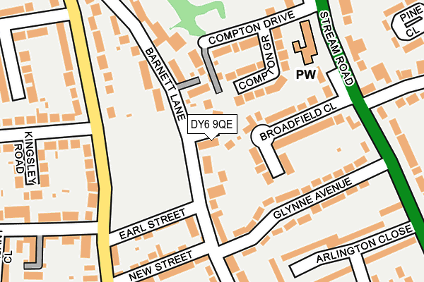 DY6 9QE map - OS OpenMap – Local (Ordnance Survey)
