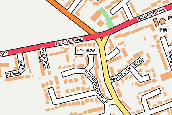 DY6 9QW map - OS OpenMap – Local (Ordnance Survey)