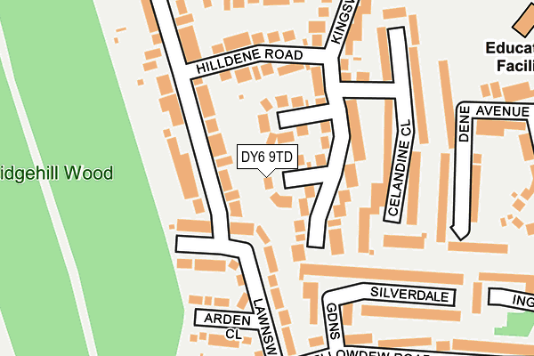 DY6 9TD map - OS OpenMap – Local (Ordnance Survey)