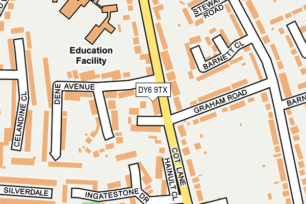 DY6 9TX map - OS OpenMap – Local (Ordnance Survey)