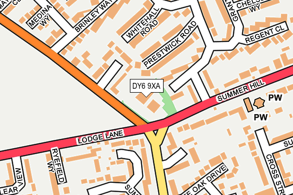 DY6 9XA map - OS OpenMap – Local (Ordnance Survey)