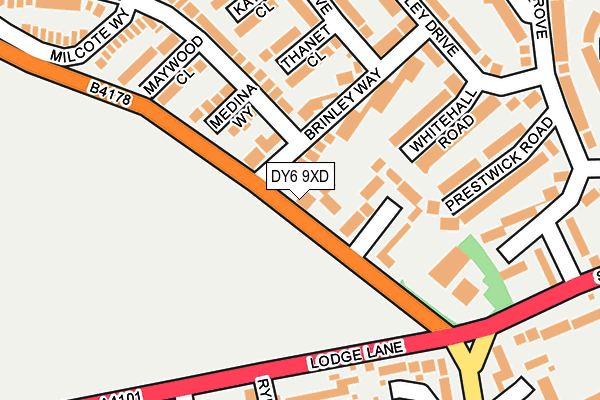 DY6 9XD map - OS OpenMap – Local (Ordnance Survey)
