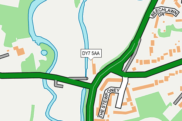 DY7 5AA map - OS OpenMap – Local (Ordnance Survey)