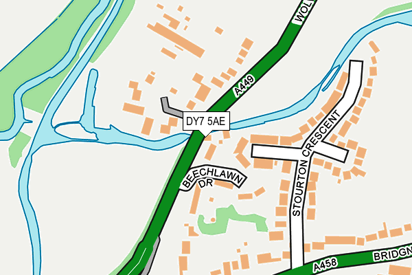 DY7 5AE map - OS OpenMap – Local (Ordnance Survey)