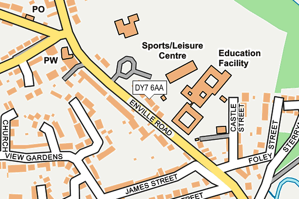 DY7 6AA map - OS OpenMap – Local (Ordnance Survey)