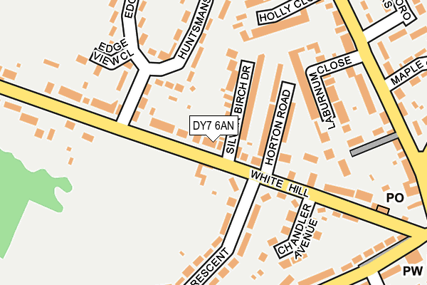DY7 6AN map - OS OpenMap – Local (Ordnance Survey)