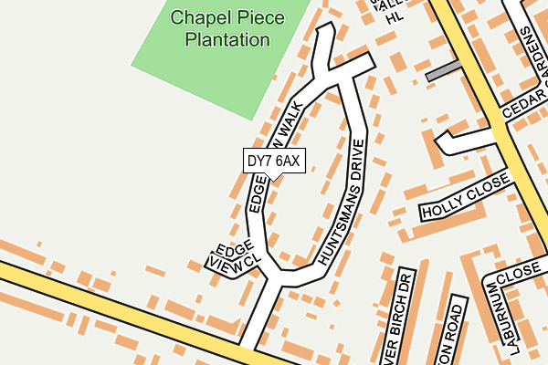 DY7 6AX map - OS OpenMap – Local (Ordnance Survey)
