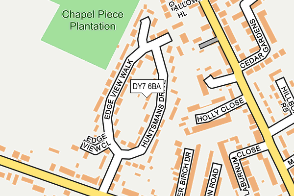 DY7 6BA map - OS OpenMap – Local (Ordnance Survey)
