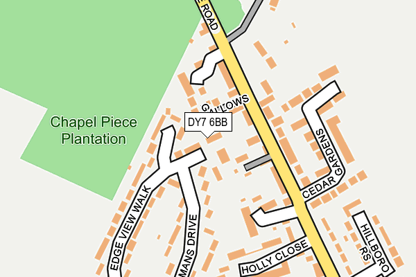 DY7 6BB map - OS OpenMap – Local (Ordnance Survey)