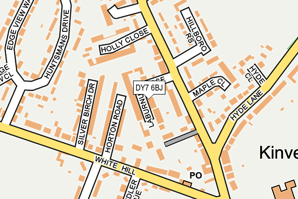 DY7 6BJ map - OS OpenMap – Local (Ordnance Survey)