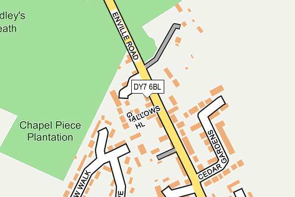 DY7 6BL map - OS OpenMap – Local (Ordnance Survey)