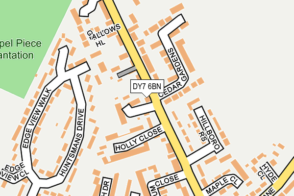 DY7 6BN map - OS OpenMap – Local (Ordnance Survey)