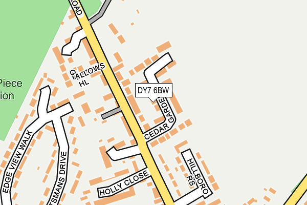 DY7 6BW map - OS OpenMap – Local (Ordnance Survey)