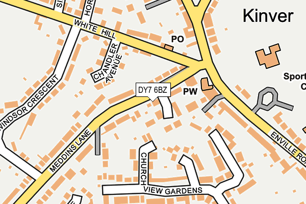 DY7 6BZ map - OS OpenMap – Local (Ordnance Survey)