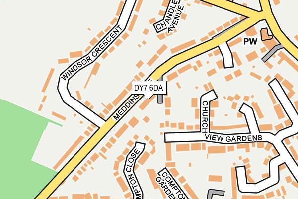 DY7 6DA map - OS OpenMap – Local (Ordnance Survey)