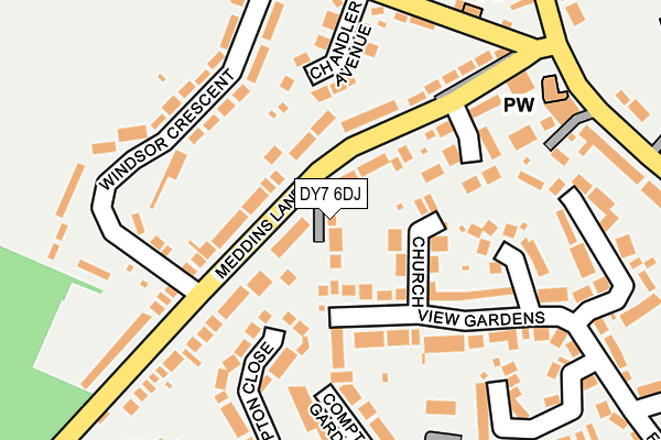 DY7 6DJ map - OS OpenMap – Local (Ordnance Survey)
